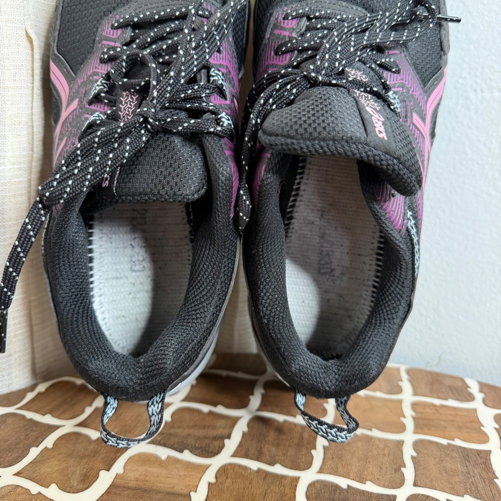 Asics Gel-Venture 9 Trail Running Shoes Black Purple Women's 7 Wide No Insoles - Picture 8 of 12
